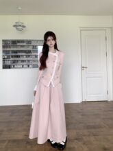 大码女装秋冬2024小香风显瘦气质轻熟名媛小香风外套半身裙两件套