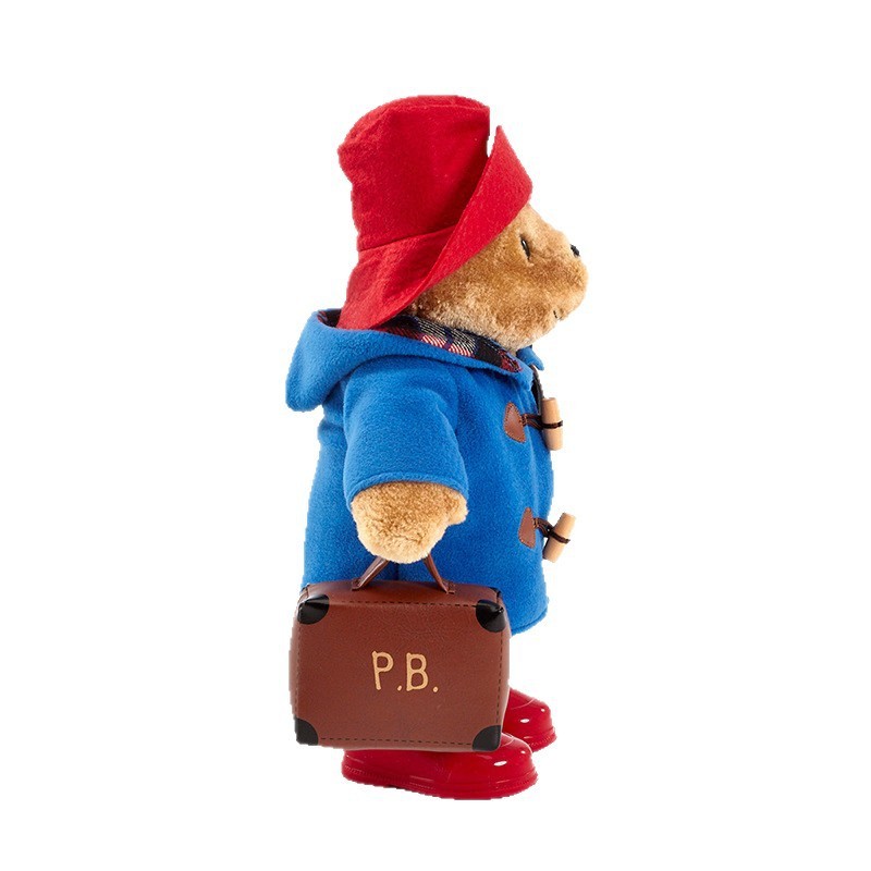 英国帕丁顿熊paddington小红帽电影原版大号毛绒手提箱玩偶礼物|undefined