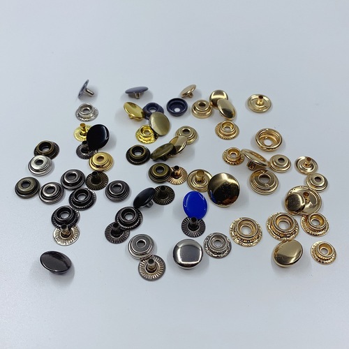 Factory wholesale 10mm sewing buttons, down feather clothing white buckle metal bowl buttons, gift box packaging bag four-in-hand