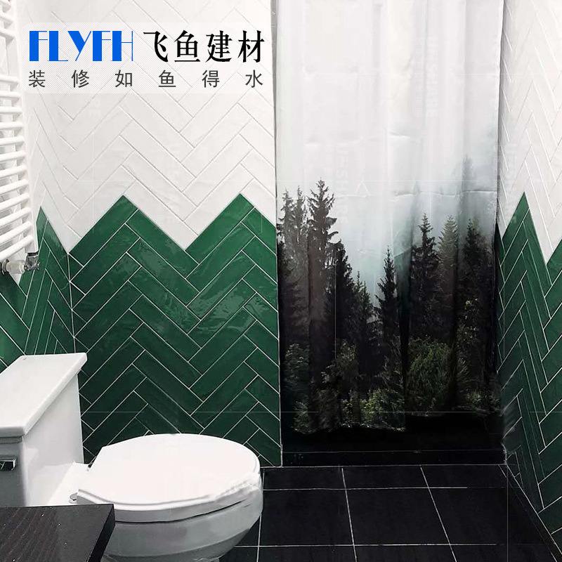 Scandinavian Bathroom Wall Tiles 75X300 Kitchen Subway Tiles Retro Bathroom Bathroom Toilet Bread Tiles