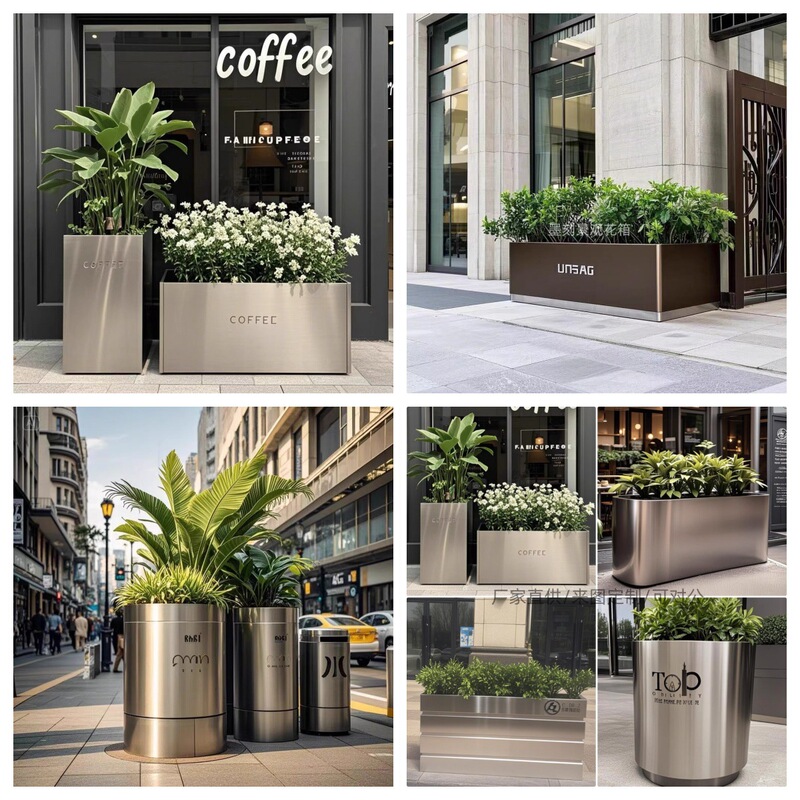 Outdoor Wrought Iron Flower Box Seat and Bench Combination, Partition Flower Stand, Commercial Street Plaza Outdoor Flower Bed Fence, Rest Bench Outdoor Wrought Iron Flower Box Seat and Bench Combination, Partition Flower Stand, Commercial Street Plaza Outdoor Flower Bed Fence, Rest Bench