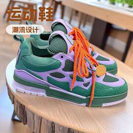 欧洲站跨境休闲运动鞋新款时尚百搭情侣鞋胖丁面包鞋低帮平底板鞋