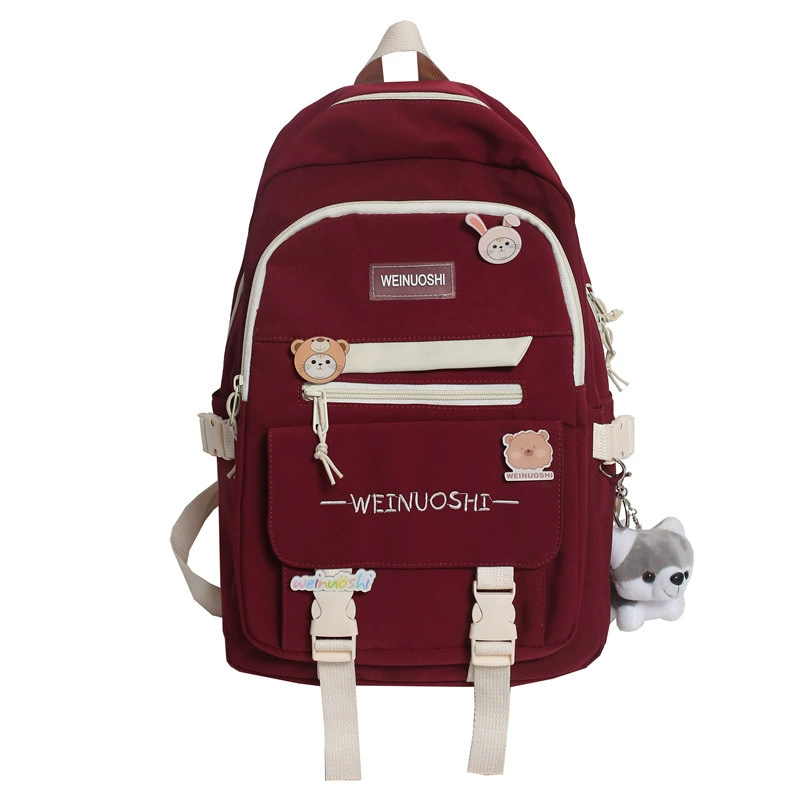 Backpack, shoulder bag, universal small bag, for secondary school, Korean style