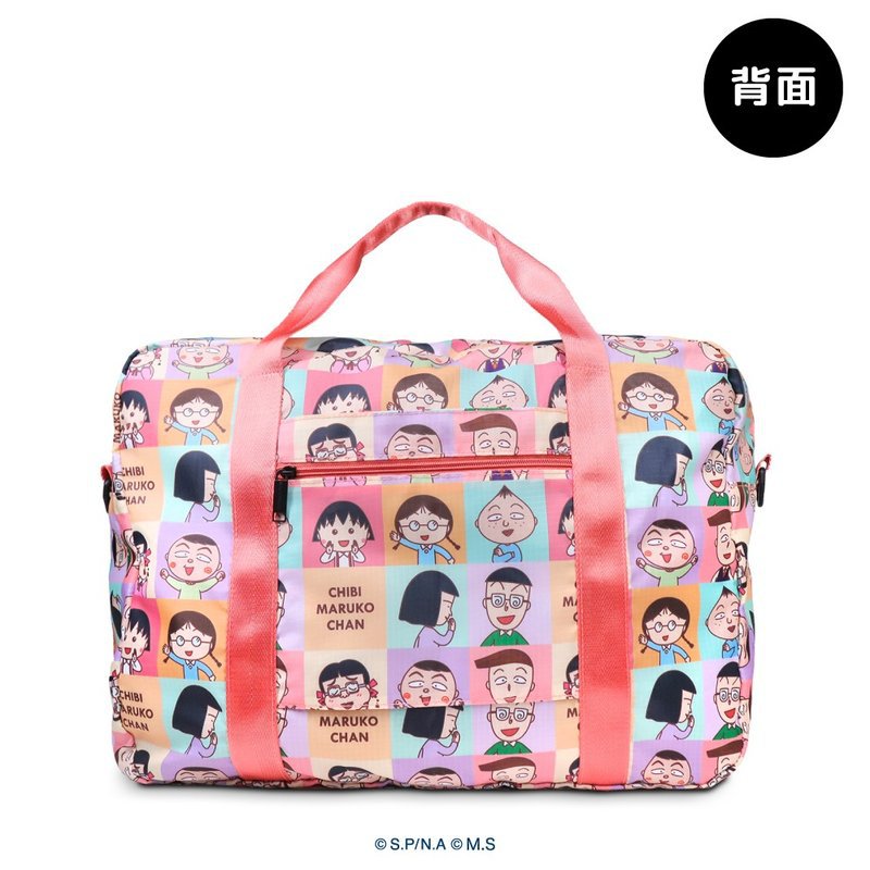 Japanese Style Sweet Girl's Heart Cherry Maruko Large Capacity Outdoor Luggage Bag Portable Foldable Travel Bag