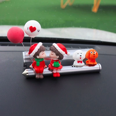 Nömrəli dayanma kartı Parking Phone Plate Creative Cute - silver-couple-christmas-2-dogs-balloons