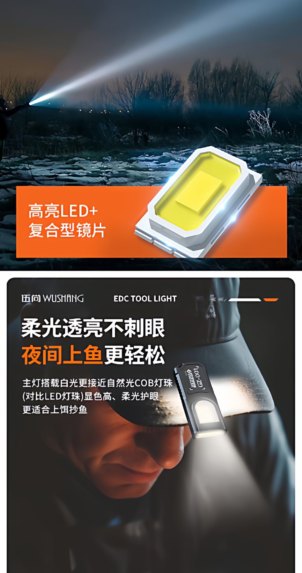 New portable waist-hanging keychain mini flashlight, multifunctional emergency rechargeable keychain with ultra-bright floodlight