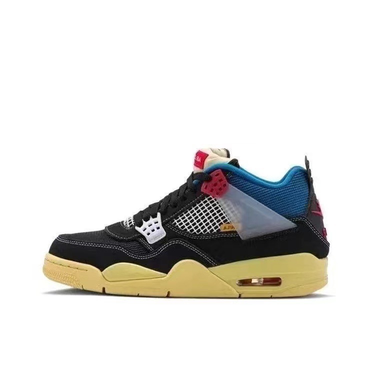 AJ4 negro negro negro rojo pequeño blanco cemento negro gato airbag zapatos de baloncesto Joe4 antideslizante zapatos de hombre y mujer zapatos deportivos transfronterizos image 9