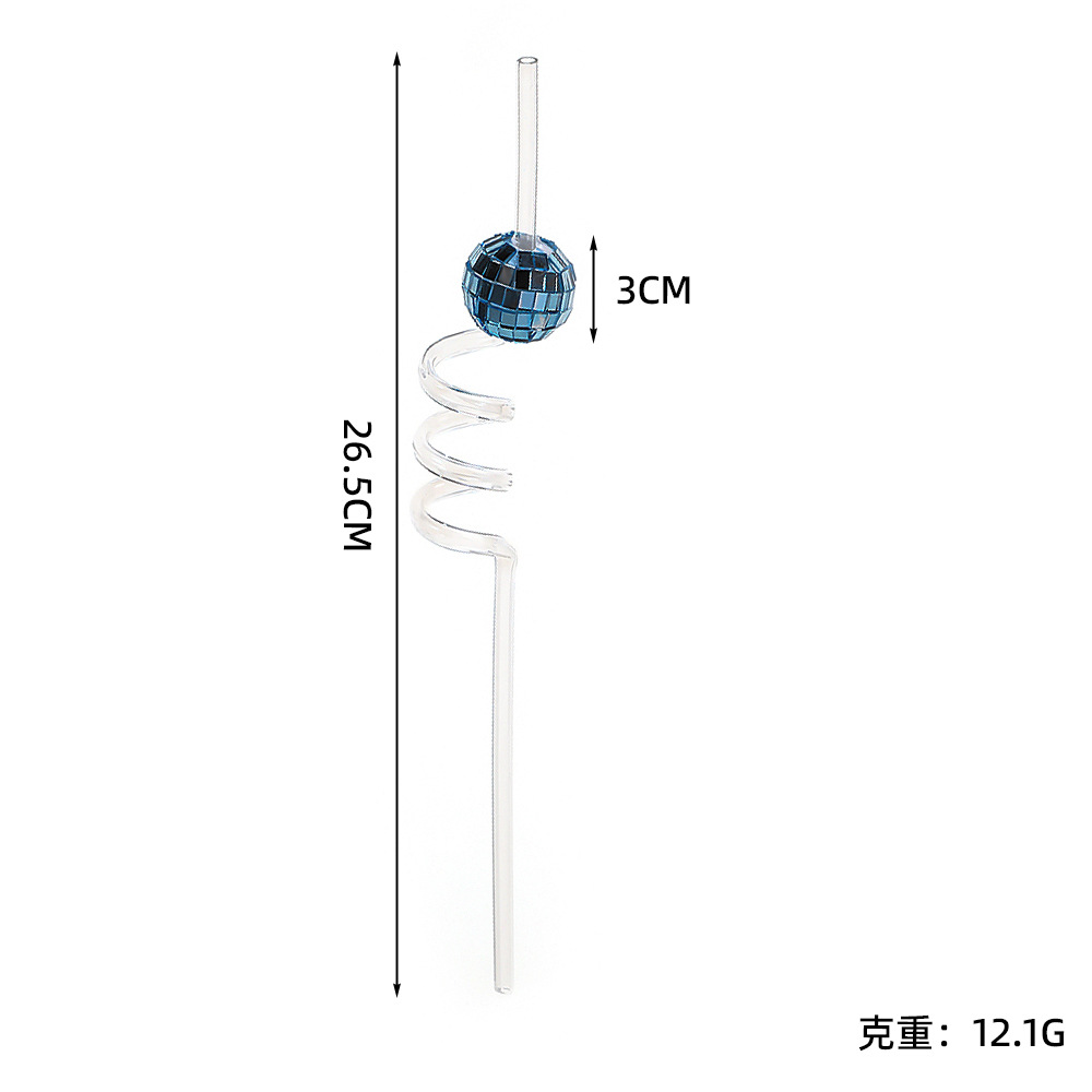 Venta caliente transfronteriza paja de bola de espejo imagen principal creativa fiesta disco bola paja decoración de fiesta de cumpleaños de Navidad