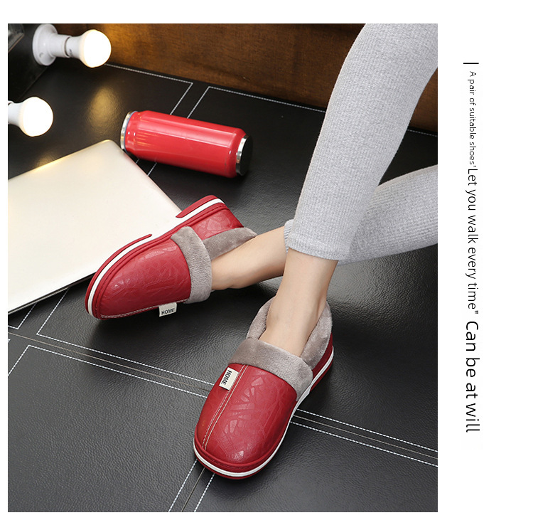 Wollen pantoffels dames winter warme waterdichte antislip schoenen_voghion.com
