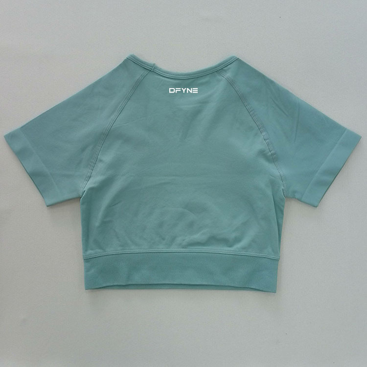 DFYNE Quick Drying Yoga Top For Sports Fitness Slimming Short-Sleeved Moisture Wicking Top_desvips.com