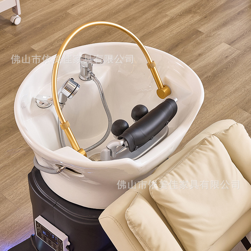 Internet inteligente de alta gama silla de cuidado del cabello cama de irrigación giratoria multifuncional cama de lavado de cabello eléctrico salón de belleza salón de belleza