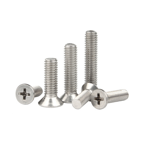 304 stainless steel GB819M3-M6 countersunk head cross machine screws countersunk machine screws wholesale flat head cross machine screws