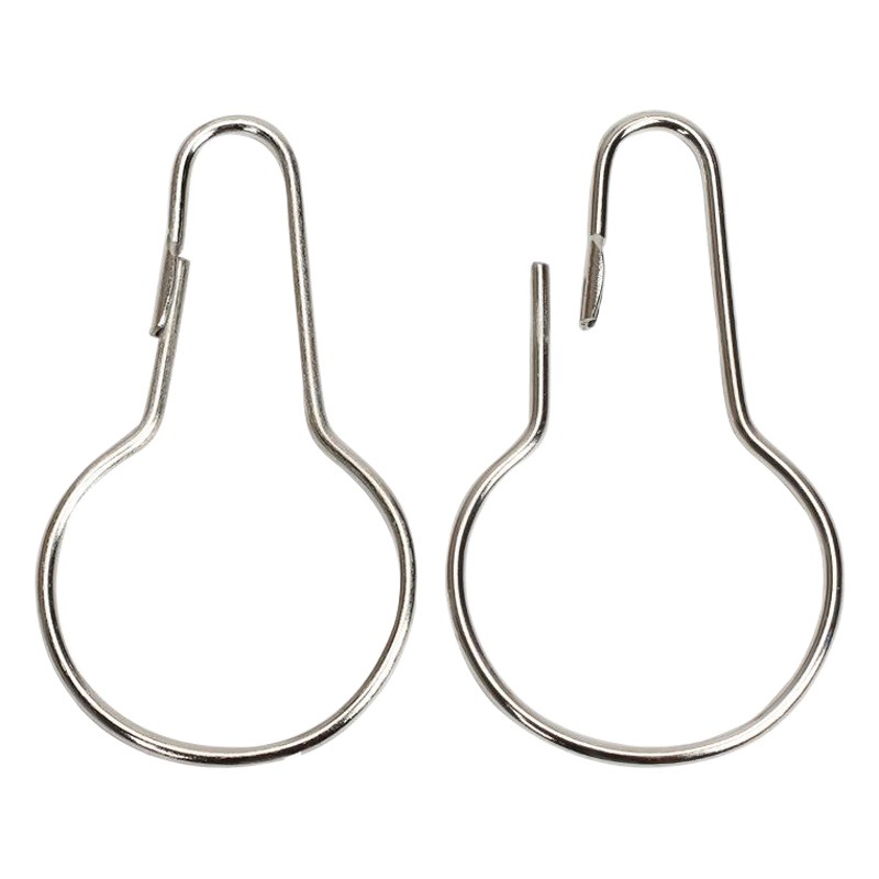 Suministro calabaza hebilla de fábrica en stock al por mayor cabeza de la barra de la cortina Gancho de baño Cortina de ducha de metal gancho de cortina de calabaza