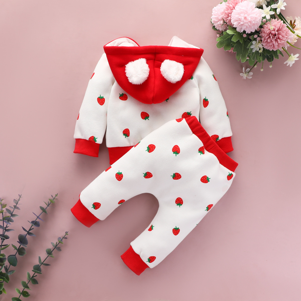 Cute Heart Shape Cotton Girls Clothing Sets display picture 2