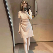 新中式国风连衣裙女2026夏季新款时髦洋气名媛盘扣气质改良旗袍裙