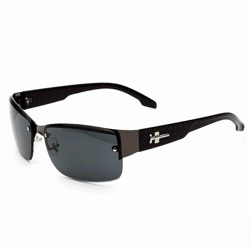Men’s metal sunglasses, square frame, lightweight, multiple lens tints