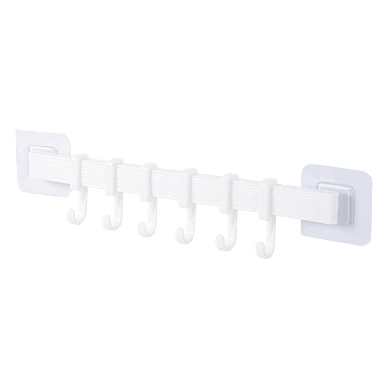Cuarto de baño toallero pasta ponche libre de la cocina sola barra de trapo Baño de rack engrosada Barra de toalla 6 ganchos image 1