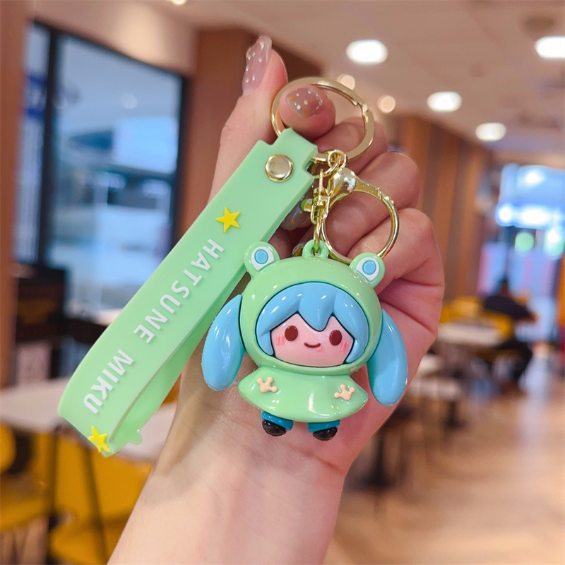 卡通灵动创想初音未来钥匙扣下雨天系列公仔挂件动漫周边礼品批发|undefined