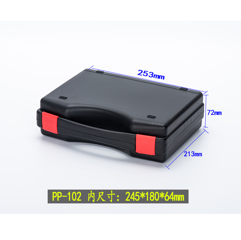 Caja de herramientas de hardware PP Caja de protección de instrumentos ABS Caja de embalaje de plástico general para dispositivos electrónicos de fotografía