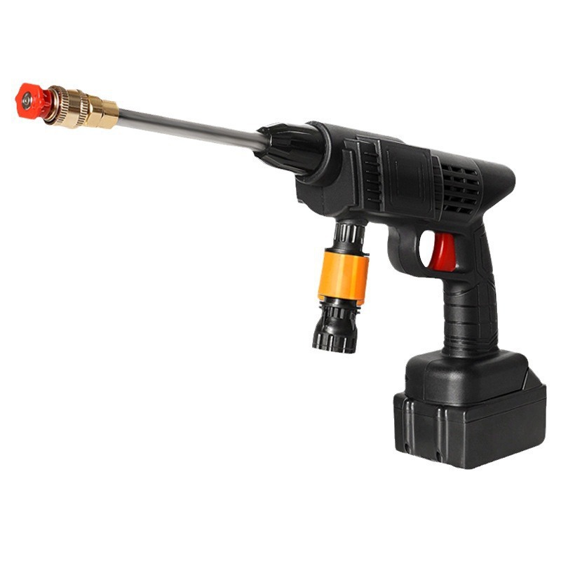 Pistola inalámbrica de lavado de coches a alta presión Lavadora eléctrica doméstica Batería de litio de alta potencia Recargable Lavadora de coches Lavadora de coches