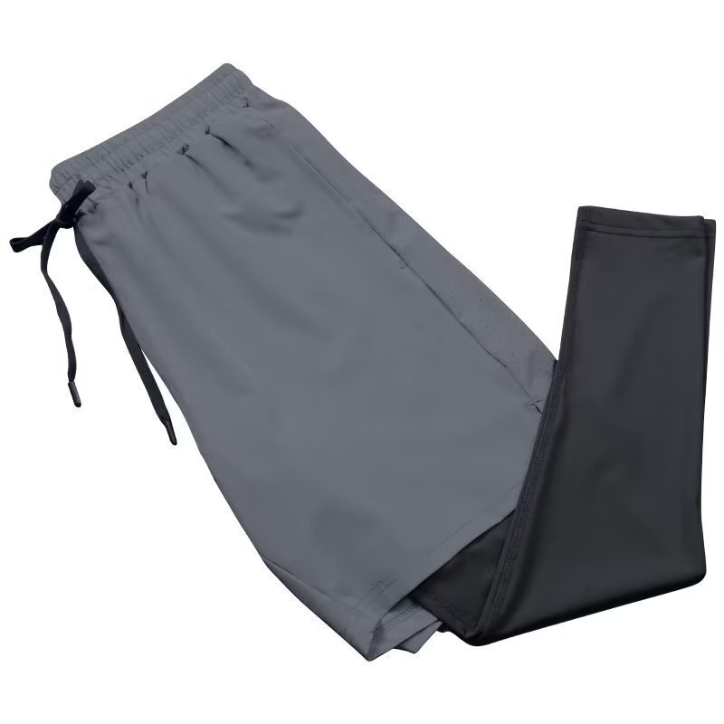 Cross-Border Fitness Pants, Two-In-One Sports Pants for Men, Autumn and Winter Outdoor Running Training Long Pants, Sprint Basketball Compression Pants Cross-Border Fitness Pants, Two-In-One Sports Pants for Men, Autumn and Winter Outdoor Running Training Long Pants, Sprint Basketball Compression Pants