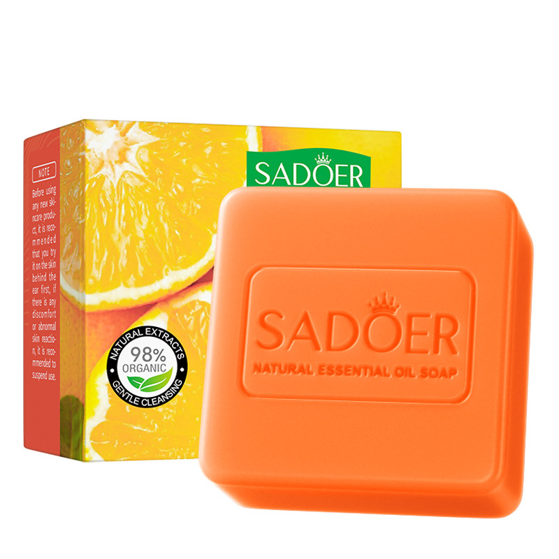 国境を越えた貿易 SADOER オレンジ エッセンシャル オイル ソープ サマー クレンジング 洗顔 バス 手作り石鹸 石鹸卸売|undefined