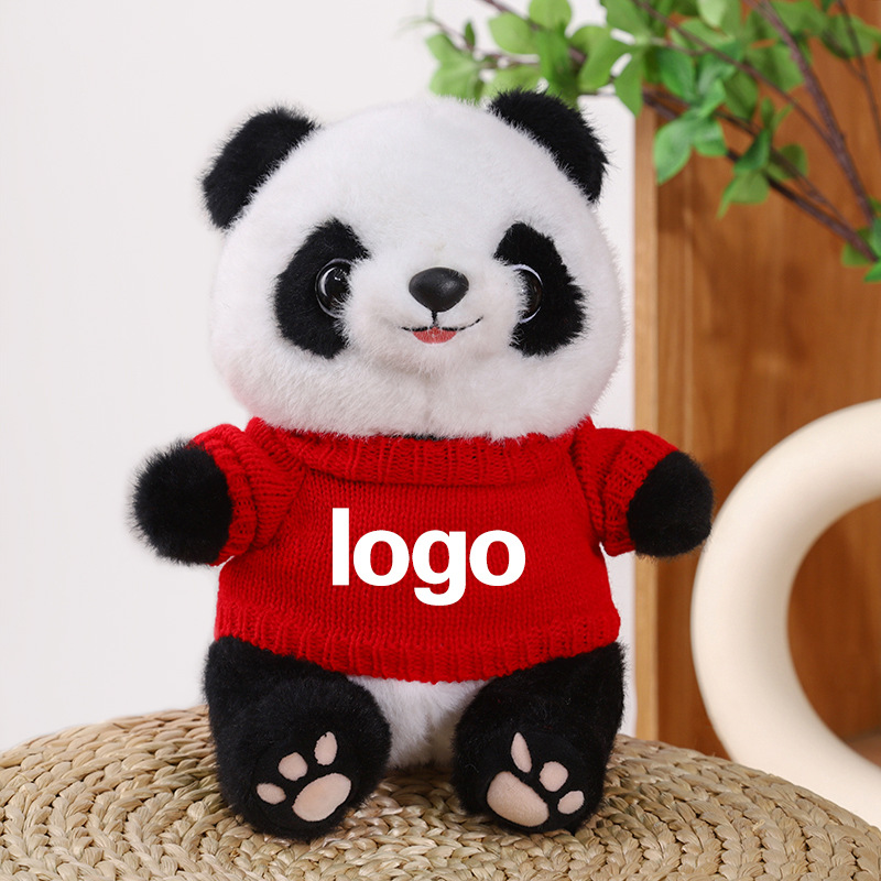 Juguetes de peluche Panda LOGO Coche 4s Tienda Juguetes Lindo Panda Simulado Muñeca Panda Regalo