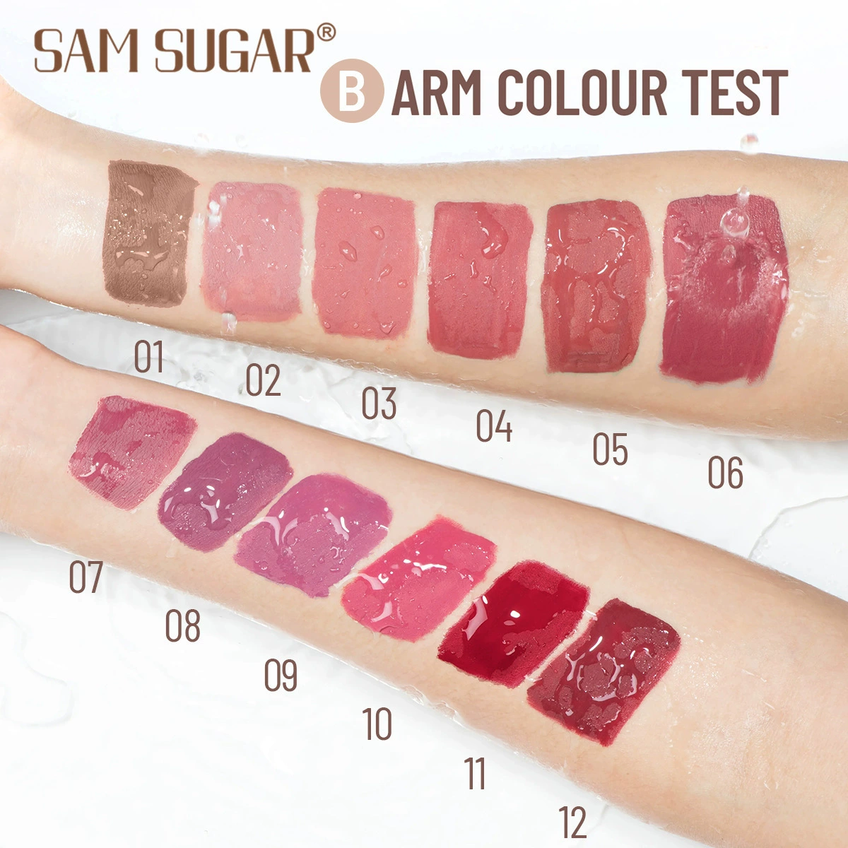 SAM SUGAR12 Color Book Lip Gloss Set