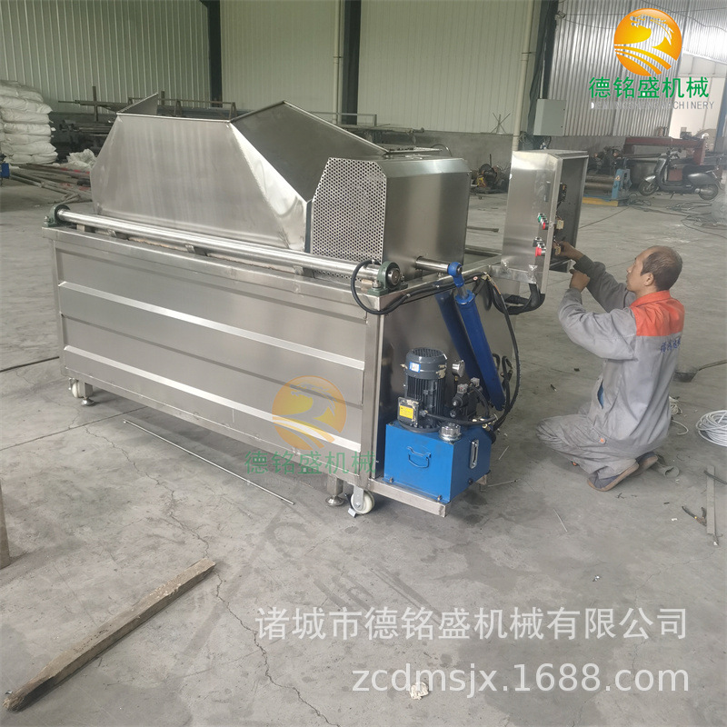 液压站出料动力足的皮肚肉皮温皮锅 炸猪皮设备 肉皮炸皮温皮锅