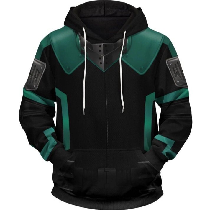 Cross-border foreign trade 2026 new Japanese anime My Hero series 3D printed pullover hooded sweatshirt