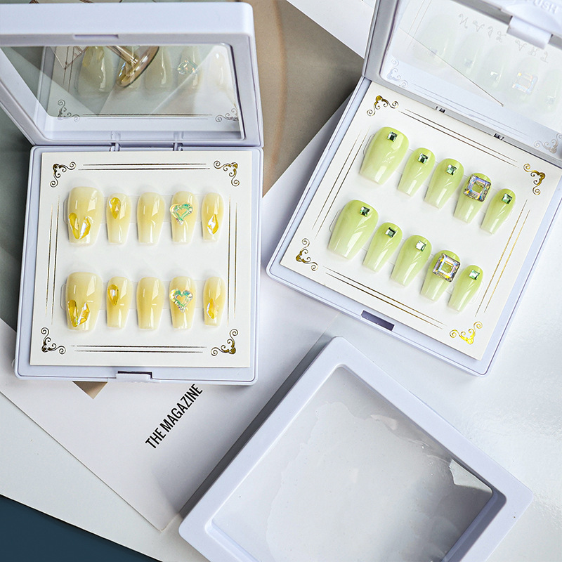 Uña blush con taladro de uñas manuales de uñas acabadas de color caramelo de uñas falsas de uñas parches de gel de goma