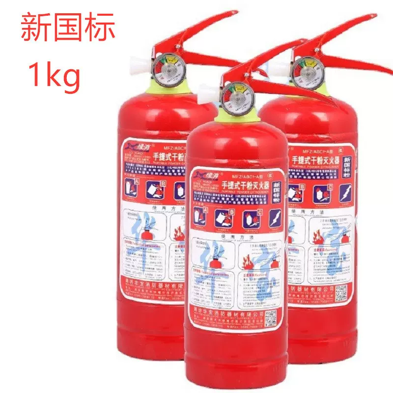 1kg新国标手提式干粉车载灭火器小型便携式审车专用消防器材批发