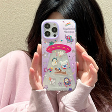 可爱卡通太空飞碟狗狗适用iphone15Promax苹果13/14手机壳11/12女