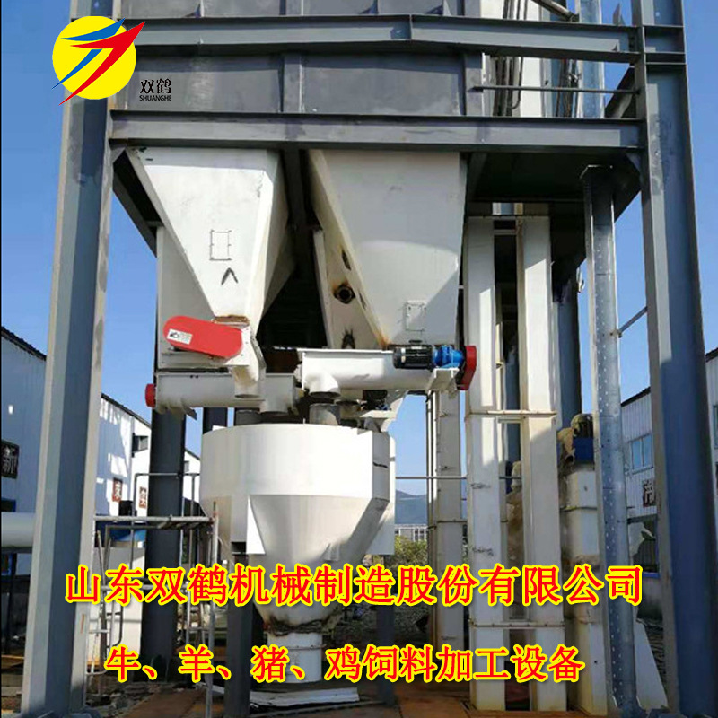 规模养殖蛋鸡饲料加工机组 全自动电脑配料的饲料成套设备 可安装