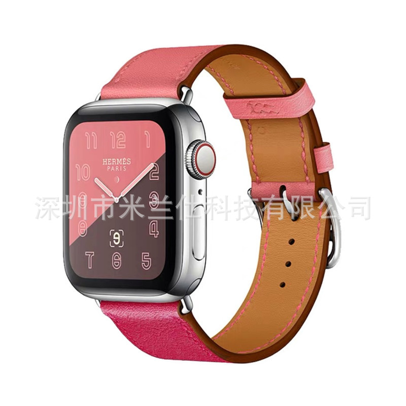 Adecuado para Apple Watch applewatch Correa S9 cuero genuino iwatch456789SE deportes ultra2 fabricante