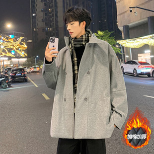 2024 winter new loose tweed coat short suit collar cotton and thickening coat a generation of hair