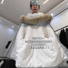 灰色大毛领加厚外套女初冬不臃肿加绒巨好看羊羔毛绒上衣保暖卫衣