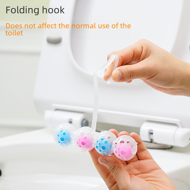 Hanging Colorful Toilet Bowl Cleaner Balls, Toilet Cleaning Treasure, Scented Balls, Sanitary Balls, Toilet Bowl Deodorizer, Aromatic Balls