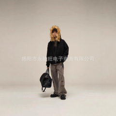 国境を越えたメーカー直販夏型アメリカ式水洗いプリント模様長袖フード付き日系トレンド高級コート