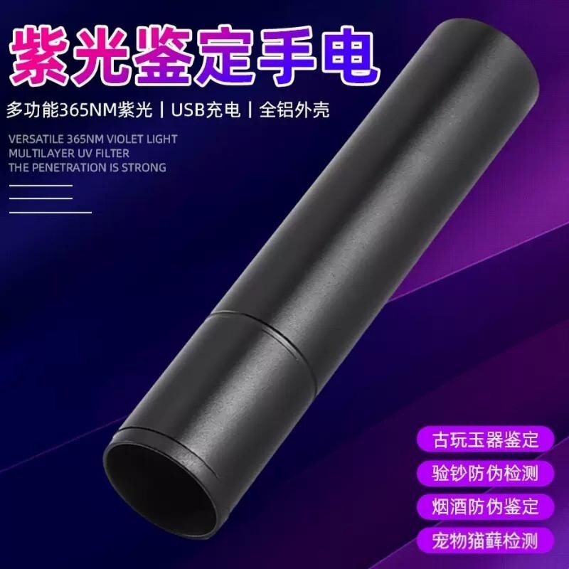 Uv Lamp Identification Rechargeable Ultraviolet Flashlight Money Detector Nail Curing Pet Ringworm Detection Wood's Lamp