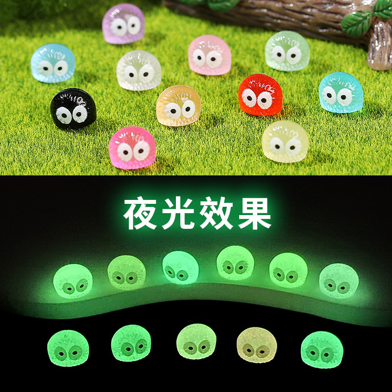 Luminous Colorful Elf Doll, Moss Micro-Landscape Creative Decoration, Resin Crafts Small Ornaments