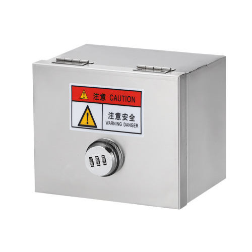 Stainless steel outdoor waterproof socket box Outdoor household exposed switch wiring box with lock battery car charging box