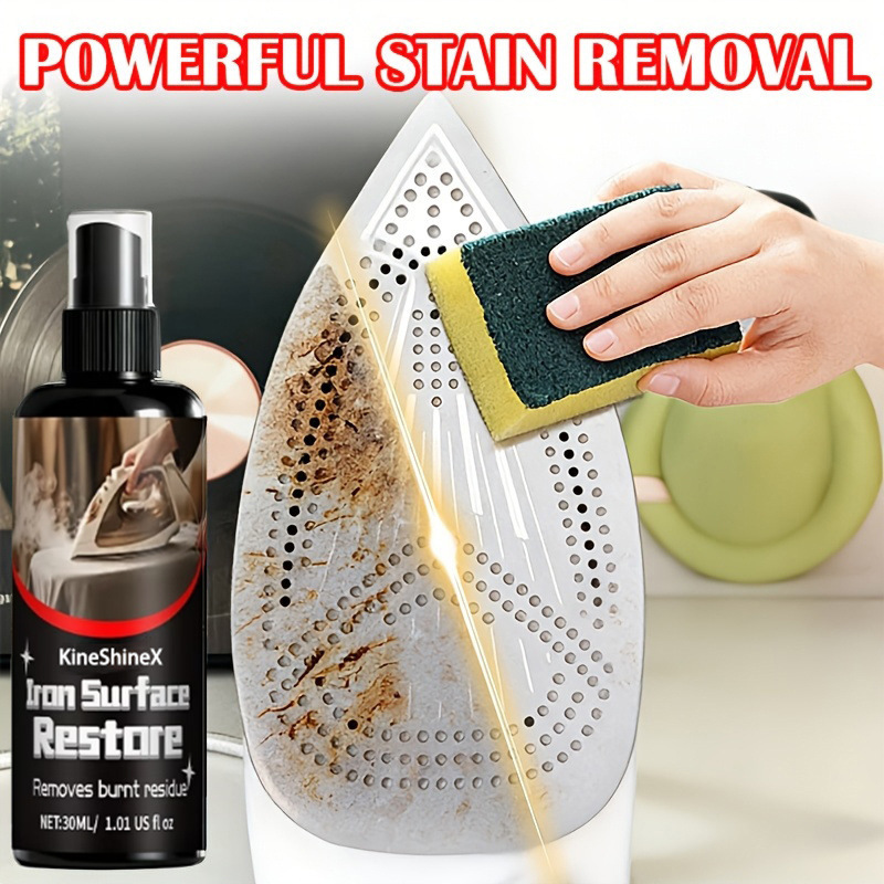 Kineshinex Steam Iron Cleaning Spray Quickly Removes Burnt Marks, Sticky Residue, Dirt, Rust, and Stains Kineshinex Steam Iron Cleaning Spray Quickly Removes Burnt Marks, Sticky Residue, Dirt, Rust, and Stains