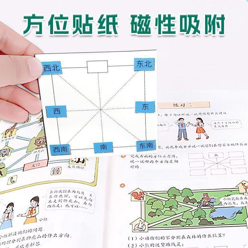 磁気方位認知ボードセット コンパス方向と位置教材付き 小学校数学学習ツール 1-6年生用|undefined