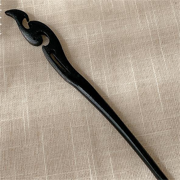 Horquilla de camelia, estilo antiguo negro, bola simple, accesorios para el cabello, placa de sentido avanzado, horquilla, tocado, temperamento, horquilla Hanfu