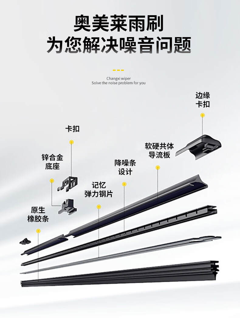Suitable for Arcfox Alpha S5 Wipers, Compatible with Boneless 24/25 Models, Suitable for Silent Arcfox Αs5 Wipers