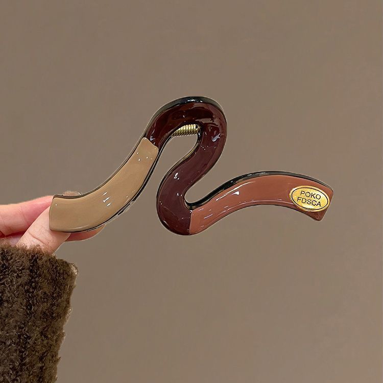 Pinzas para el cabello coreanas exquisitas y de alta gama para mujer, versátiles para peinados recogidos en la parte posterior de la cabeza, pinzas de tiburón, tamaño extragrande para cabello grueso, pinzas de garra, horquillas.