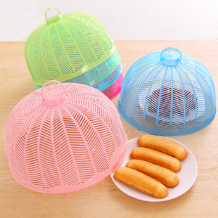 Colorful Plastic Dining Table Cover, Kitchen Summer Anti-Fly Dish Cover, Round Dish Cover, Food Cover