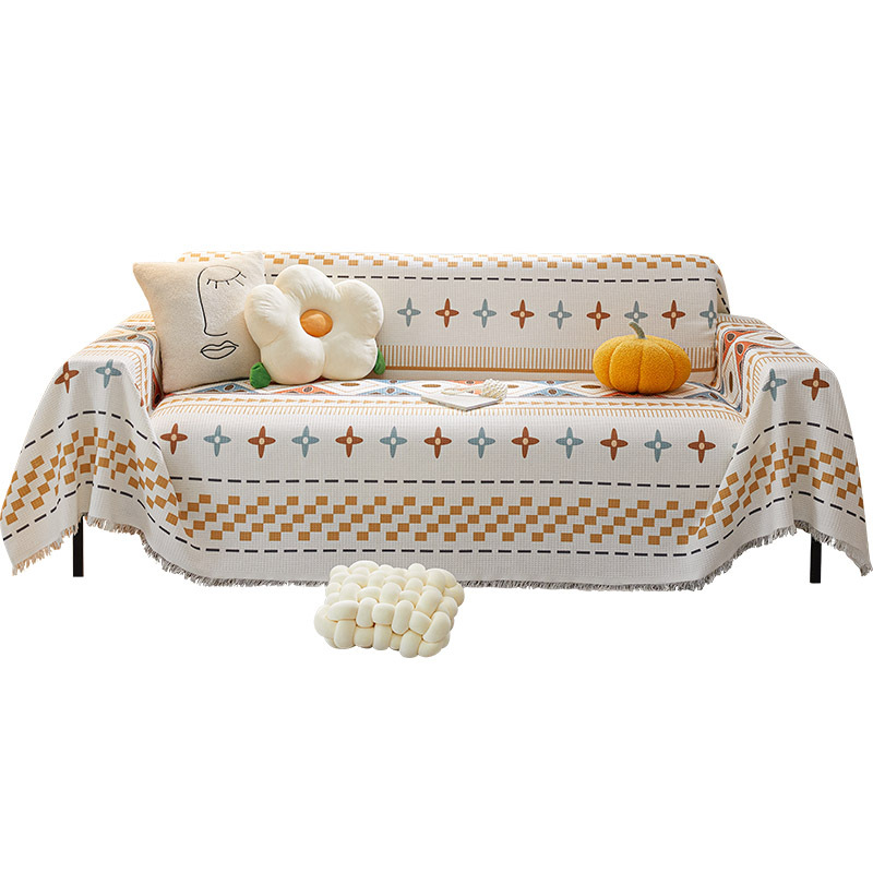 Cubierta del sofá Toalla de tela ins Estilo nórdico sofá manta cubierta toalla todo incluido cubierta del sofá de tres personas cuatro estaciones cojín universal del sofá
