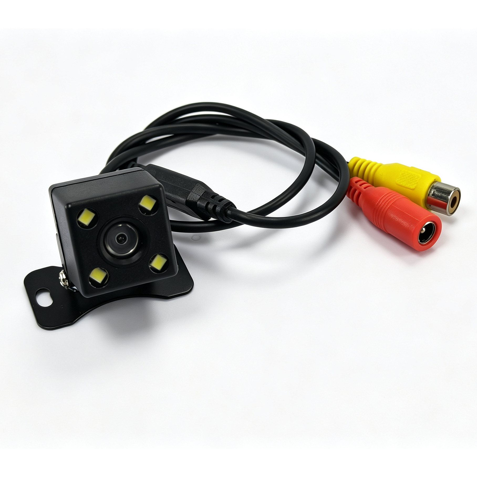 Universal LED light external high-definition night vision car rearview camera with ruler CCD